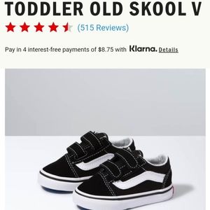 Toddler old skool vans classic black and white